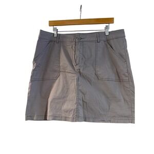 Lee Women Regular Fit Mid Rise Gray Skort Women's Size‎ 16 Medium